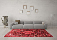 Machine Washable Persian Red Traditional Rug, wshtr784red
