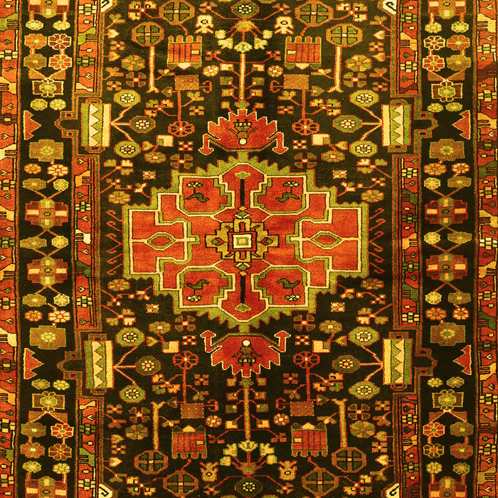 Machine Washable Persian Yellow Traditional Rug, wshtr784yw