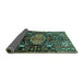 Sideview of Persian Turquoise Traditional Rug, tr784turq