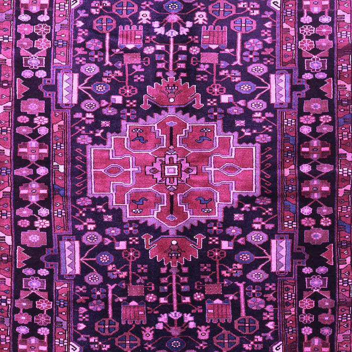 Machine Washable Persian Purple Traditional Area Rugs, wshtr784pur