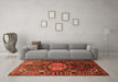 Machine Washable Persian Orange Traditional Area Rugs in a Living Room, wshtr784org