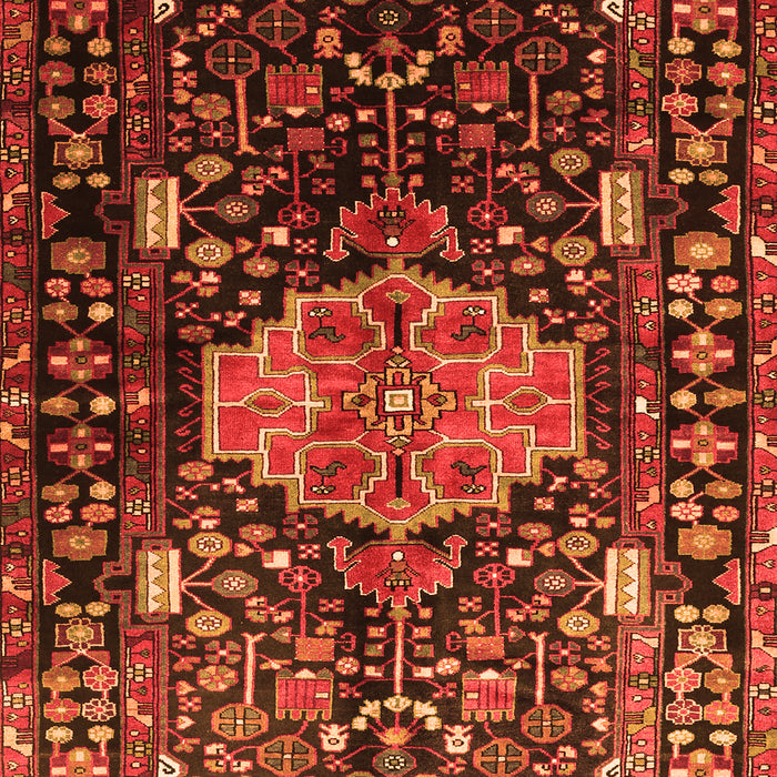 Serging Thickness of Machine Washable Persian Orange Traditional Area Rugs, wshtr784org