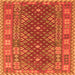 Serging Thickness of Southwestern Orange Country Rug, tr785org