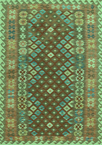 Southwestern Turquoise Country Rug, tr785turq