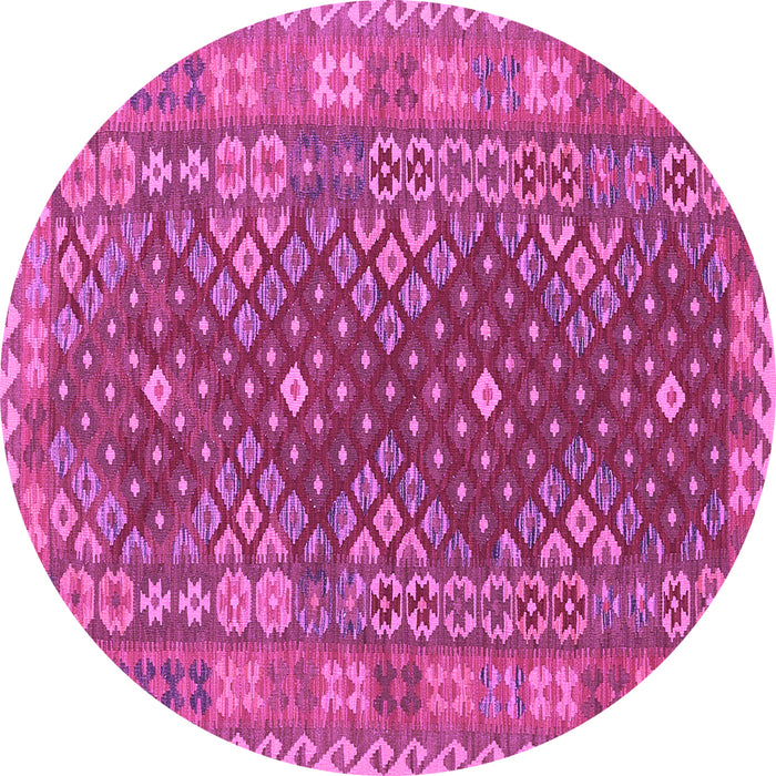 Round Southwestern Purple Country Rug, tr785pur