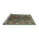 Sideview of Machine Washable Southwestern Light Blue Country Rug, wshtr785lblu