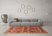 Machine Washable Persian Brown Traditional Rug in a Living Room,, wshtr786brn