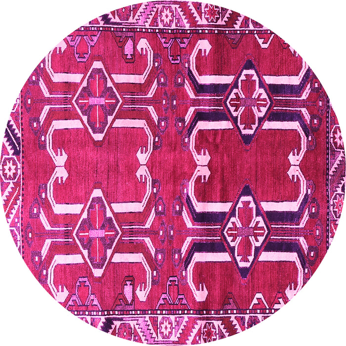 Round Persian Pink Traditional Rug, tr786pnk