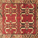 Square Machine Washable Persian Brown Traditional Rug, wshtr786brn