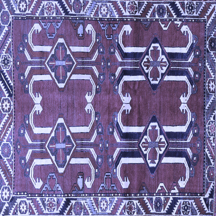 Square Persian Blue Traditional Rug, tr786blu