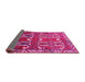 Sideview of Persian Pink Traditional Rug, tr786pnk