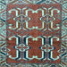 Square Machine Washable Persian Light Blue Traditional Rug, wshtr786lblu