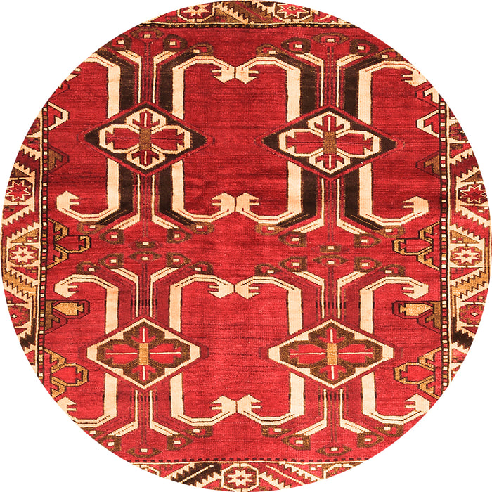 Square Persian Orange Traditional Rug, tr786org