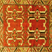 Square Persian Yellow Traditional Rug, tr786yw