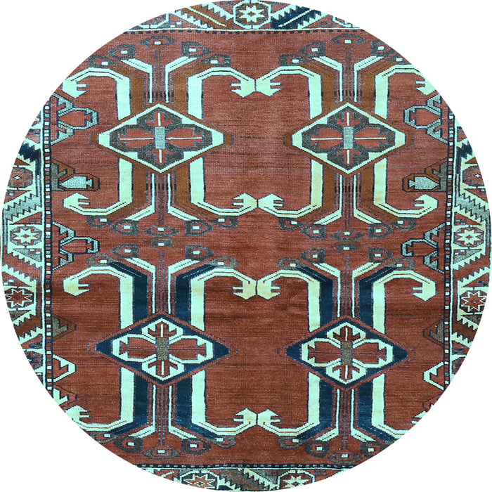 Round Persian Light Blue Traditional Rug, tr786lblu