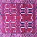 Square Machine Washable Persian Purple Traditional Area Rugs, wshtr786pur