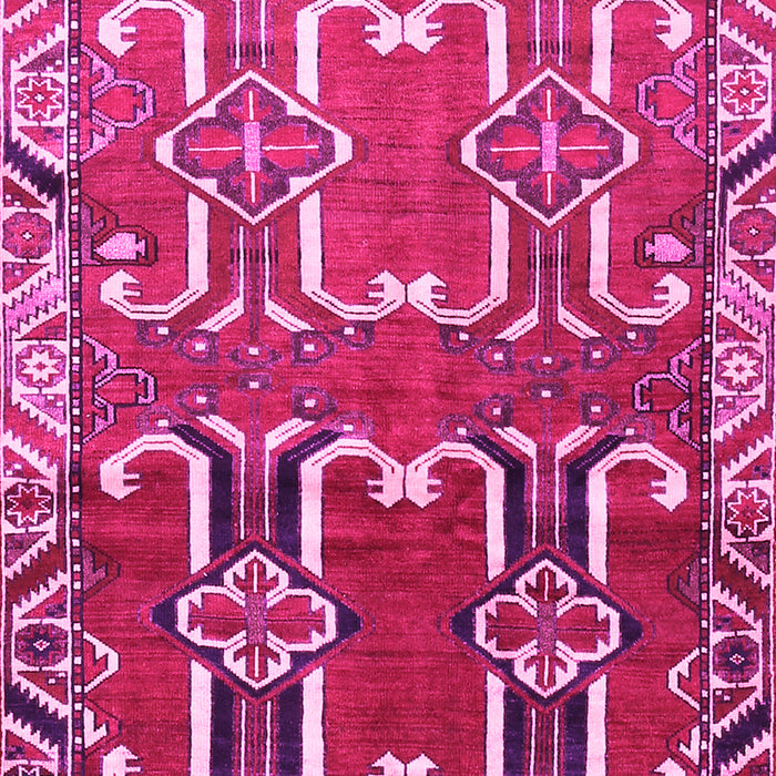 Machine Washable Persian Pink Traditional Rug, wshtr786pnk