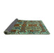Sideview of Persian Turquoise Traditional Rug, tr786turq