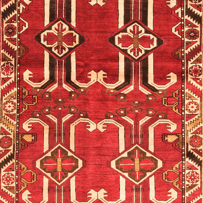 Serging Thickness of Machine Washable Persian Orange Traditional Area Rugs, wshtr786org