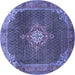 Round Persian Blue Traditional Rug, tr787blu
