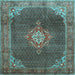 Square Persian Light Blue Traditional Rug, tr787lblu