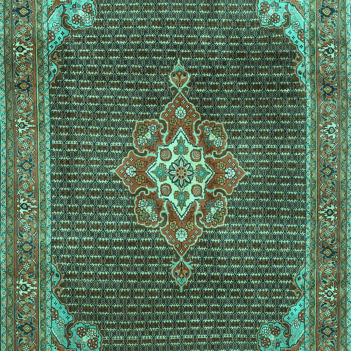 Machine Washable Persian Turquoise Traditional Area Rugs, wshtr787turq