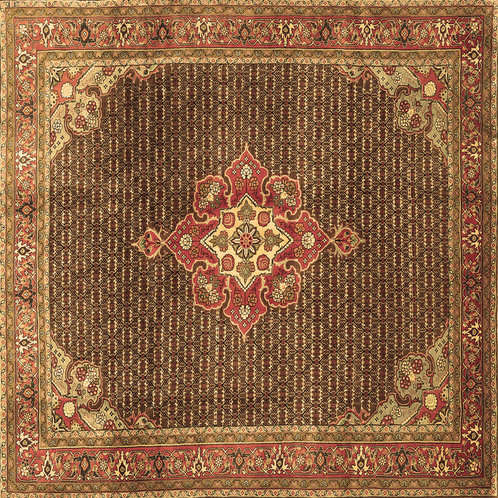 Square Machine Washable Persian Brown Traditional Rug, wshtr787brn