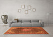 Machine Washable Persian Orange Traditional Area Rugs in a Living Room, wshtr787org