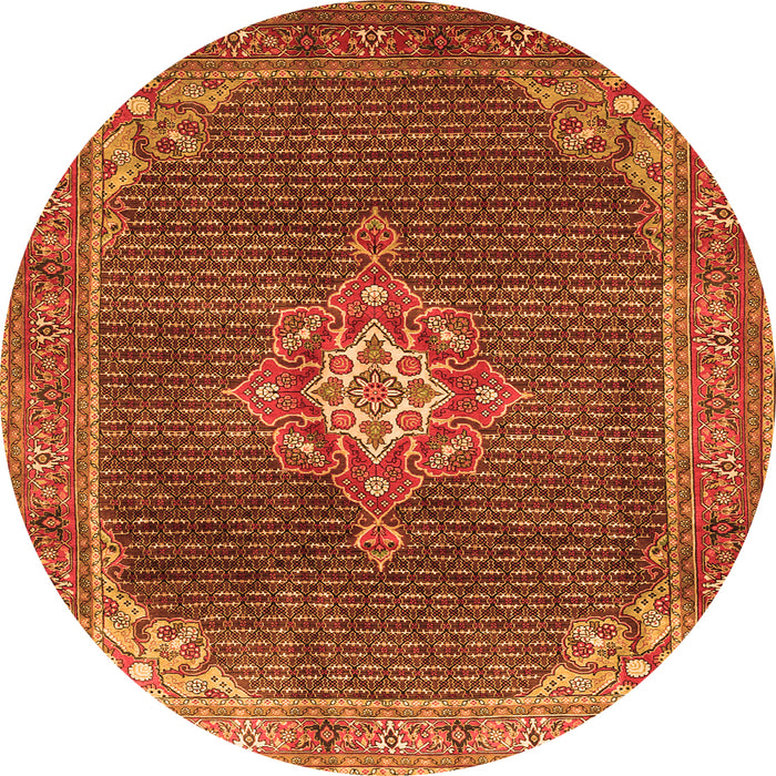 Square Persian Orange Traditional Rug, tr787org