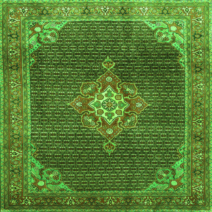 Serging Thickness of Persian Green Traditional Rug, tr787grn