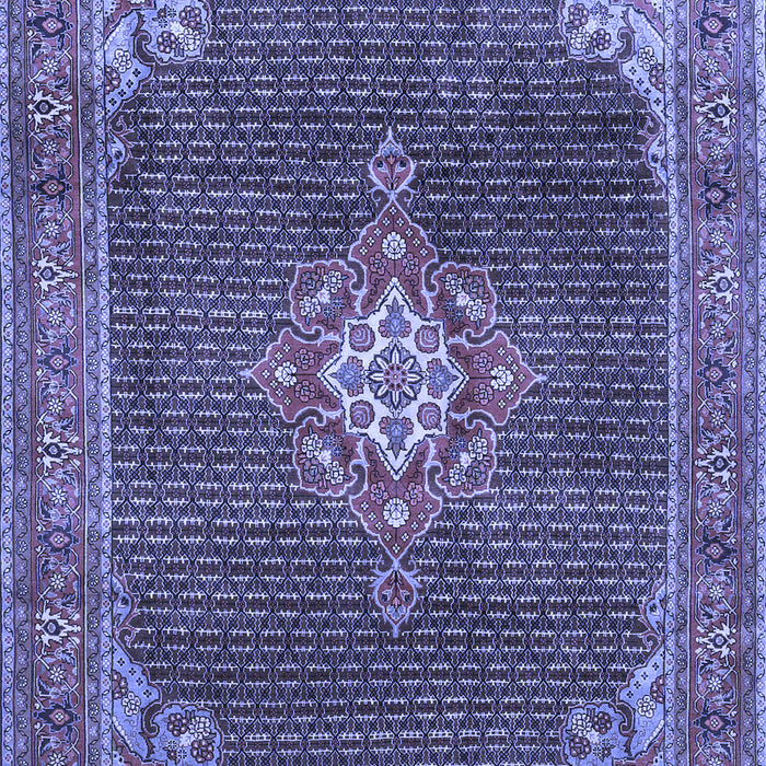 Machine Washable Persian Blue Traditional Rug, wshtr787blu