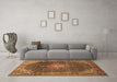 Machine Washable Persian Brown Traditional Rug in a Living Room,, wshtr787brn