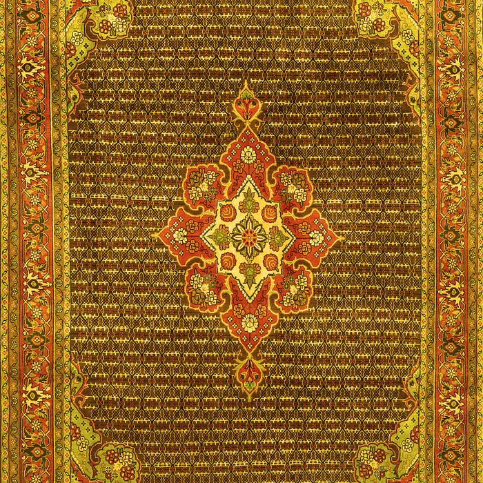 Machine Washable Persian Yellow Traditional Rug, wshtr787yw