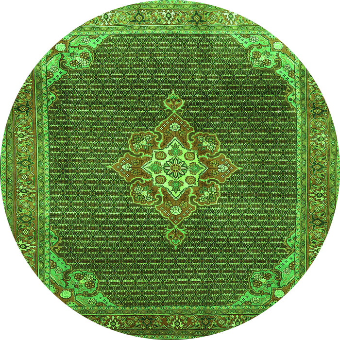 Machine Washable Persian Green Traditional Area Rugs, wshtr787grn