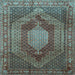 Square Persian Light Blue Traditional Rug, tr788lblu