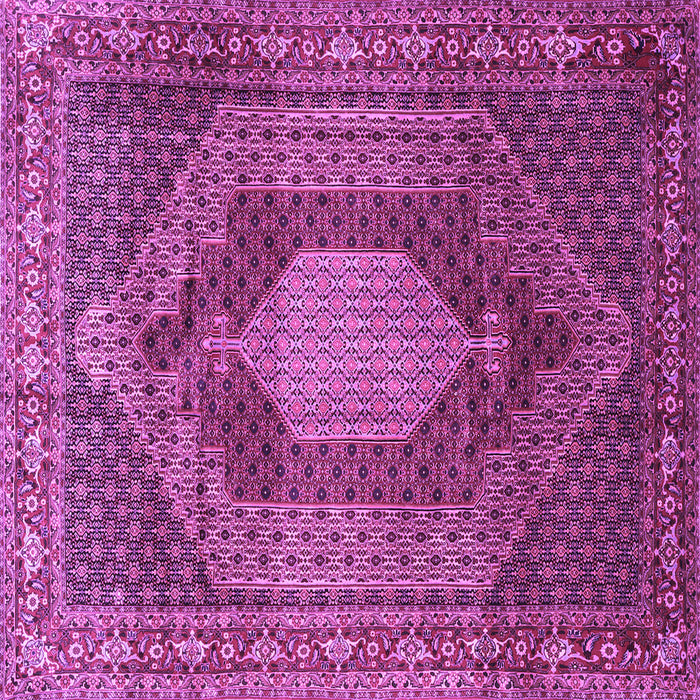 Square Machine Washable Persian Purple Traditional Area Rugs, wshtr788pur