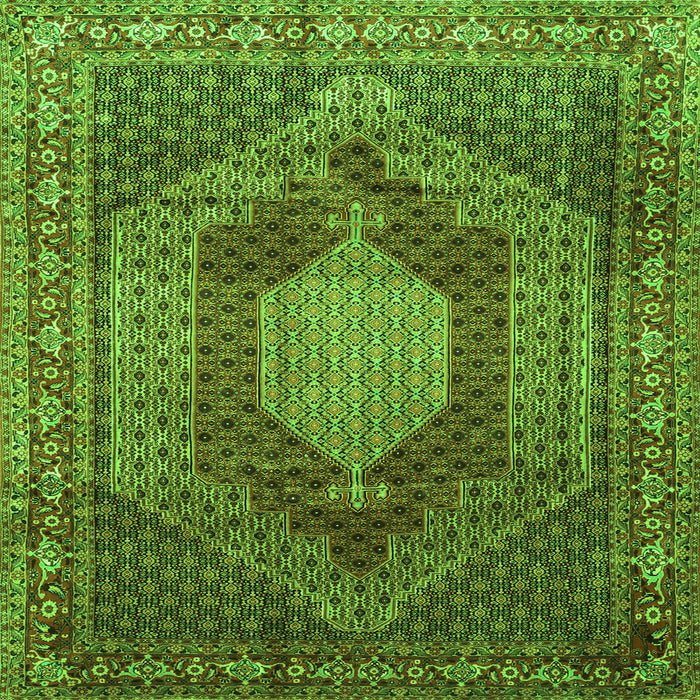 Serging Thickness of Persian Green Traditional Rug, tr788grn