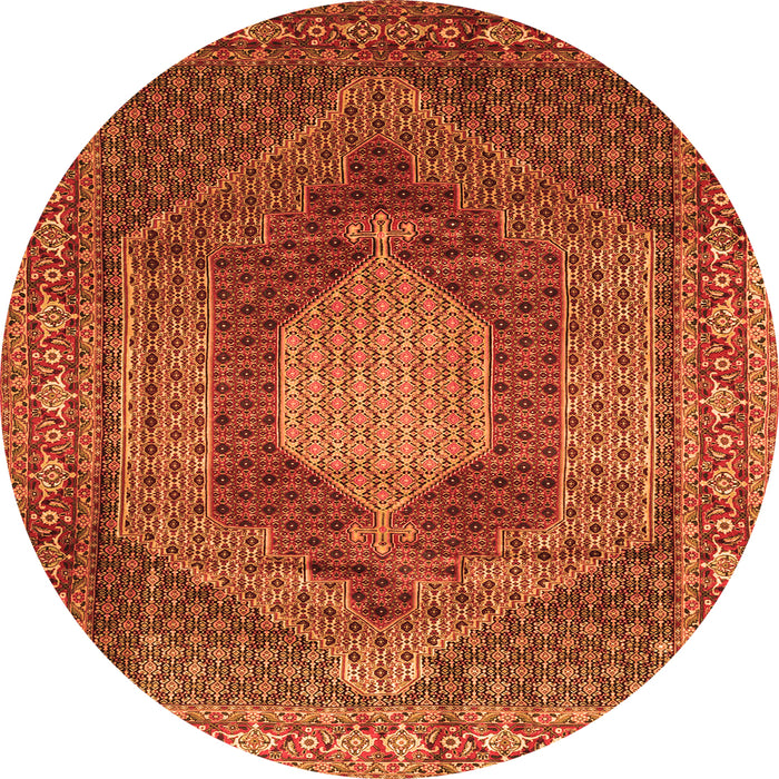 Square Persian Orange Traditional Rug, tr788org