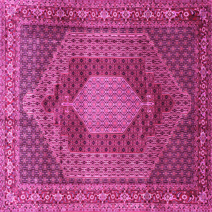 Square Machine Washable Persian Pink Traditional Rug, wshtr788pnk