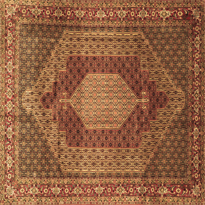 Square Persian Brown Traditional Rug, tr788brn