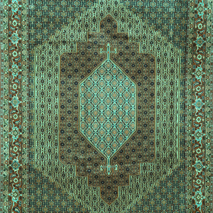 Machine Washable Persian Turquoise Traditional Area Rugs, wshtr788turq