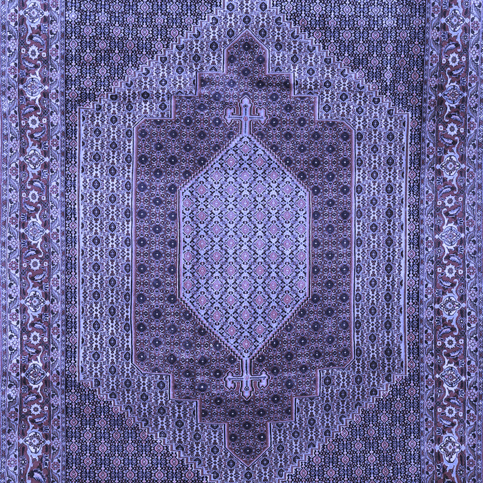 Machine Washable Persian Blue Traditional Rug, wshtr788blu
