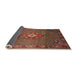 Sideview of Traditional Saffron Red Persian Rug, tr789