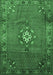 Machine Washable Persian Emerald Green Traditional Area Rugs, wshtr789emgrn