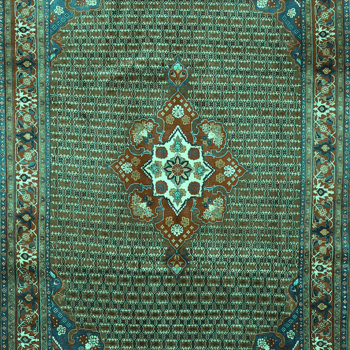 Machine Washable Persian Turquoise Traditional Area Rugs, wshtr789turq