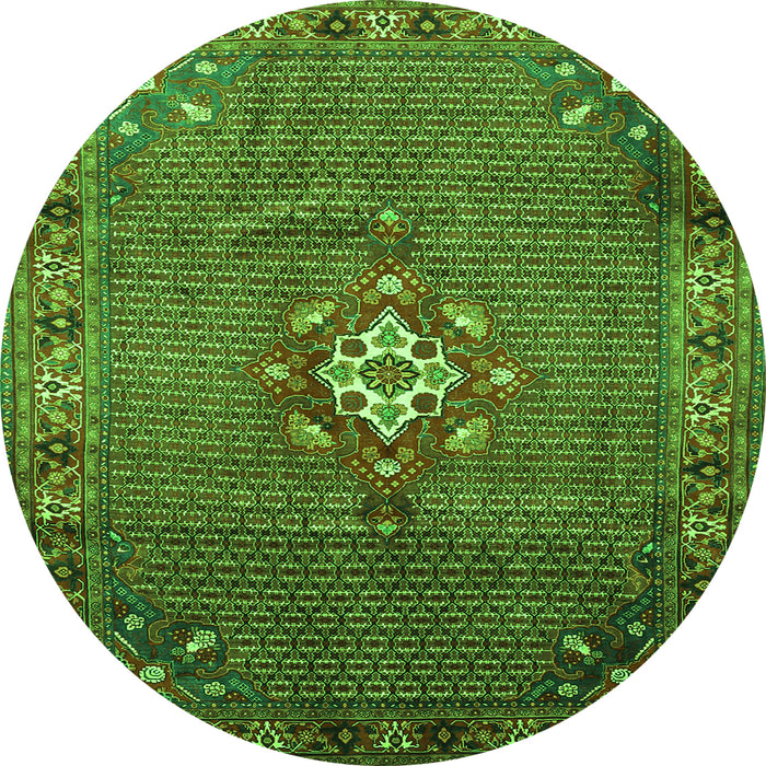 Machine Washable Persian Green Traditional Area Rugs, wshtr789grn
