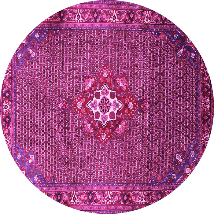 Round Persian Pink Traditional Rug, tr789pnk