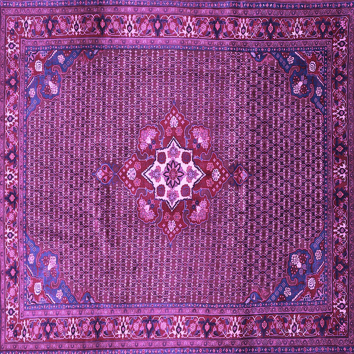 Square Persian Purple Traditional Rug, tr789pur