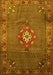 Machine Washable Persian Yellow Traditional Rug, wshtr789yw