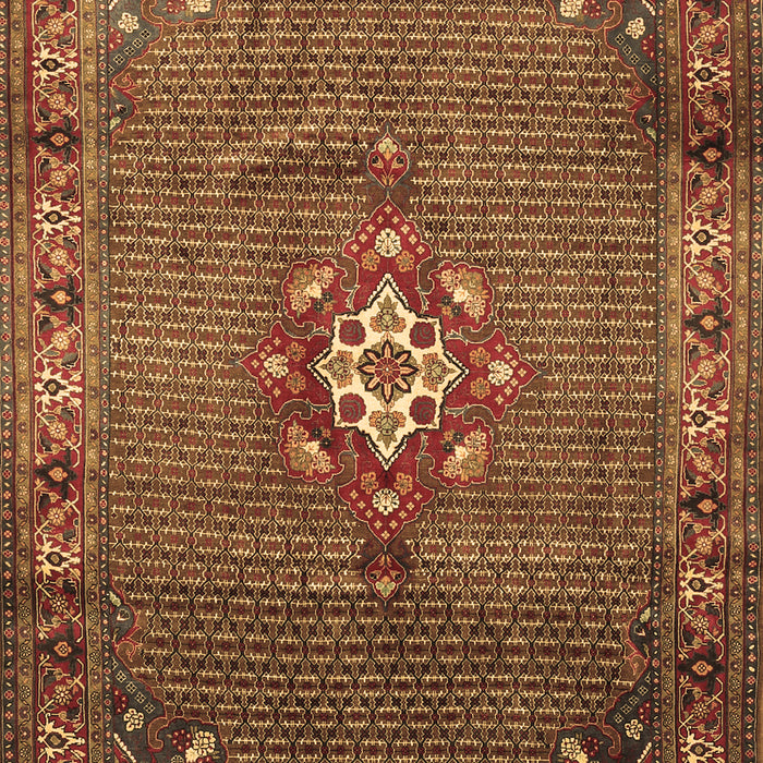 Machine Washable Persian Brown Traditional Rug, wshtr789brn